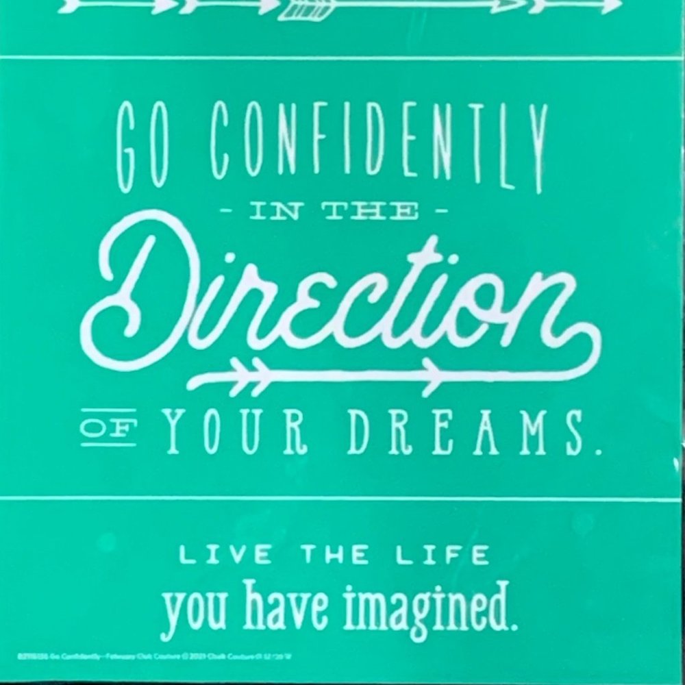 NIP Chalk Couture 'Go Confidently' transfer RETIRED